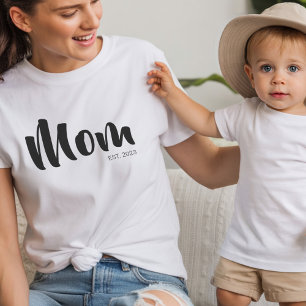 T-shirt Police Script Maman Établie
