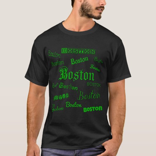 T-shirt Polices vertes de Boston (Devant)