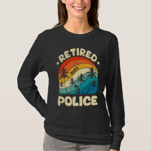 T-shirt Policier à la retraite Rétro Vintage Travail à la 
