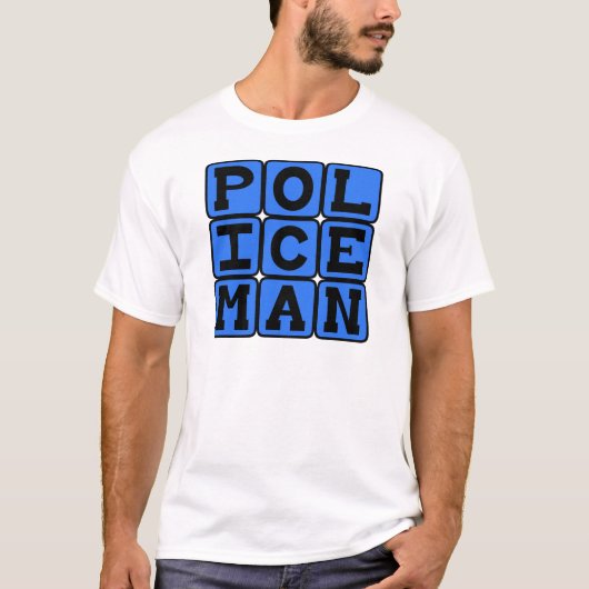 T-shirt Policier, Agent de police (Devant)