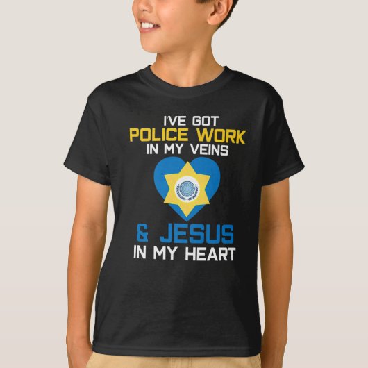 T-shirt Policier Christian Jesus Cop Believer T. (Devant)