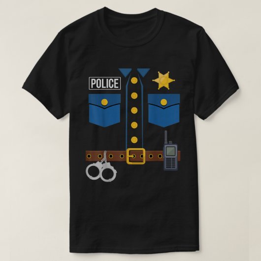 T-shirt Policier Costume Funny Tee (Design devant)