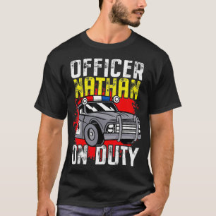 T-shirt Policier Nathan En Service Police Personnalisée