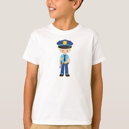 T-shirt Policier, Policier, Policier, Policier, Cop, Cheve (Devant)