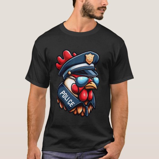 T-shirt Policier Poulet (Devant)