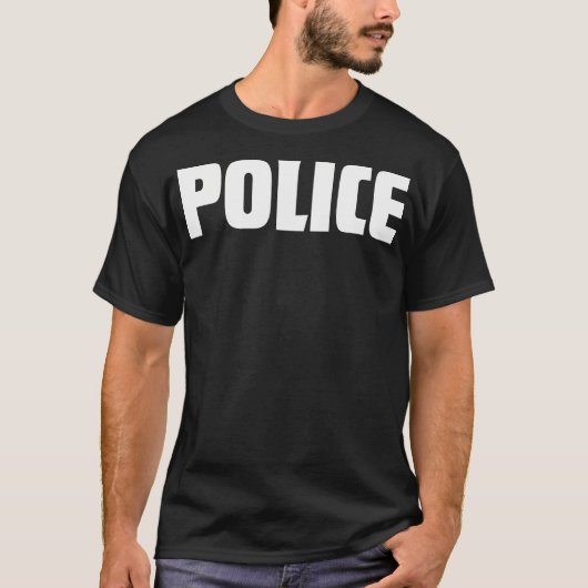 T-shirt Policière Costume Cop Officier Uniforme Halloween  (Devant)