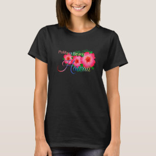 T-shirt Polihua Beach Hawaii Fleurs tropicales Vacat famil