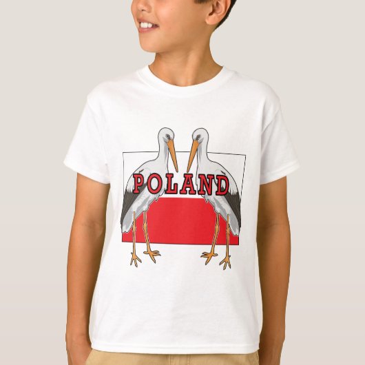 T-shirt Polish white Stork (Devant)