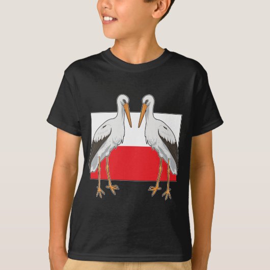 T-shirt Polish white stork (Devant)