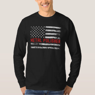 T-shirt Polisseur de métal Drapeau USA Profession Titre de