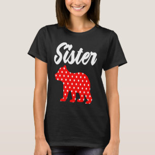 T-shirt Polka Dot Soeur Porte Grande Soeur Famille Associé