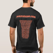 T-shirt Polka Radio! avec la programmation de l'ém (Dos)