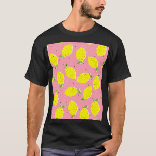 T-shirt Polka rose citron chaotique : Motif d'agrumes