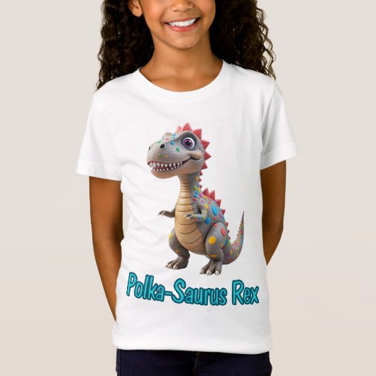 T-Shirt Polka-Saurus Rex Confetti Dinosaur Jour du point p (Devant)