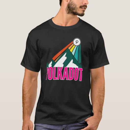 T-shirt Polkadot point Crypto Mountain Sun Rays Cryptocurr (Devant)