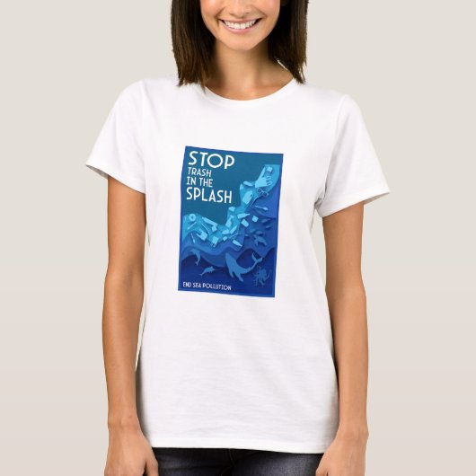 T-shirt Pollution de la mer (Devant)