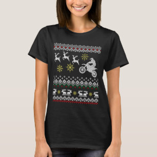 T-shirt Polo de Noël laid pour motard 1