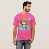 T-shirt Polo d'eau au singe mignon (Devant entier)