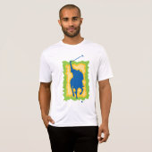 T-shirt Polo Player Silhouette Modern Horseback Sports (Devant entier)