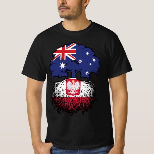 T-shirt Pologne Australie Australie Australie drapeau des (Devant)
