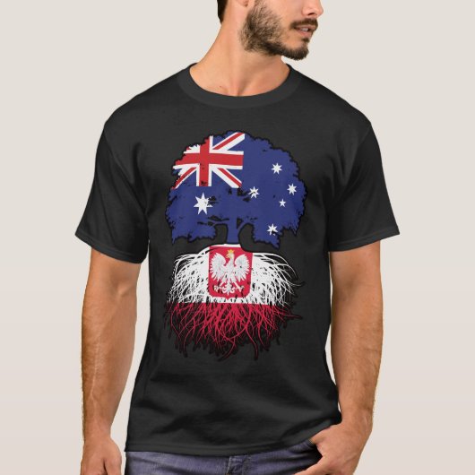 T-shirt Pologne Australie Australie Australie drapeau des  (Devant)