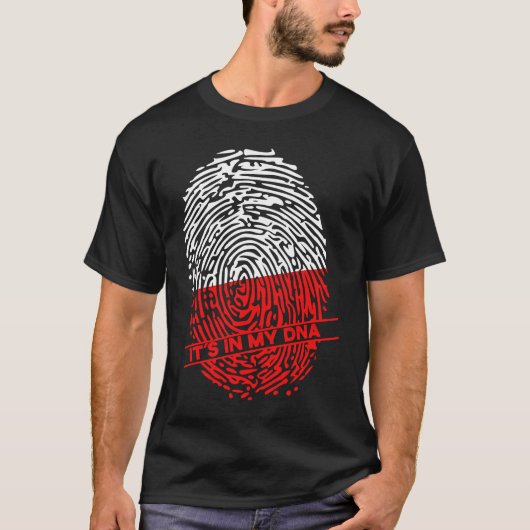 T-shirt Pologne Drapeau dans mon ADN polonais (Devant)