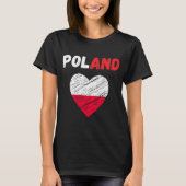 T-shirt Pologne Drapeau Vacances Pologne Polska Coeur Polo (Devant)