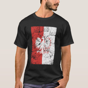 T-shirt Pologne Drapeau Vintage Big Polska Aigle Polonais