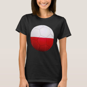 T-shirt Pologne Football National Ball Pologne Drapeau Foo