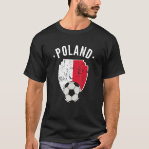 T-shirt Pologne Football Pologne Drapeau Football Polonais