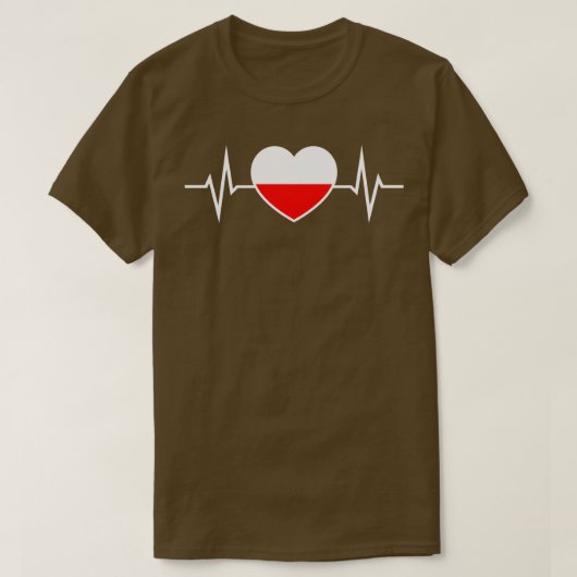 T-shirt Pologne Heartbeat 1 (Design devant)