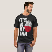 T-shirt Pologne Patrimoine polonais ADN Drapeau Amour Foot (Devant entier)