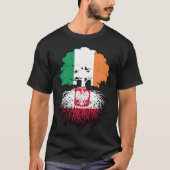 T-shirt Pologne Pologne Irlande Irlande Arbre drapeau (Devant)
