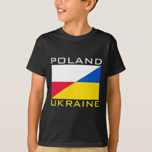 T-shirt Pologne Ukraine Drapeau Soutien Amitié Voisin