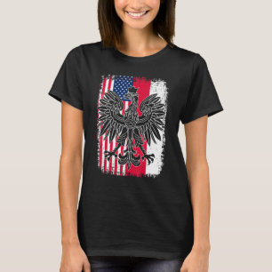 T-shirt Pologne USA Polski Polska American Polonais Eagle