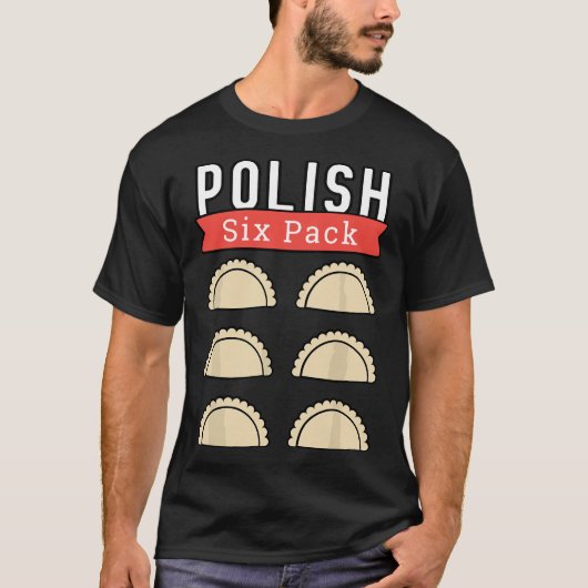 T-shirt Polonais Pierogi Six Pack Funny ABS gym (Devant)