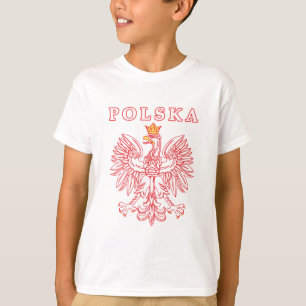 T-shirt Polska Avec Aigle Rouge Polonais