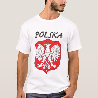 T-shirt Polska Eagle blanc sur le bouclier
