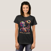 T-shirt Poly Total Eclipse 8 avril 2024 Squelette (Devant entier)