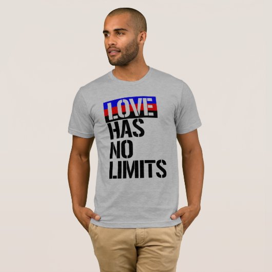 T-shirt Polyamory - amour n'a aucune limite - - droites de (Devant entier)