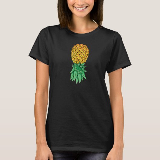 T-shirt Polyamory Et Polyamores D'Ananas Vers Le Bas (Devant)