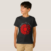T-shirt Polycythemia Vera Awareness Red Sunflower Mpn Bloo (Devant entier)
