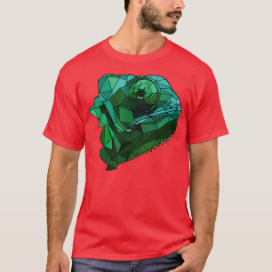 T-shirt Polygon Chameleon Head Terrarium Lizard