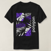 T-shirt Polygon MATIC Crypto Altcoin - Palme blanc violet  (Design devant)