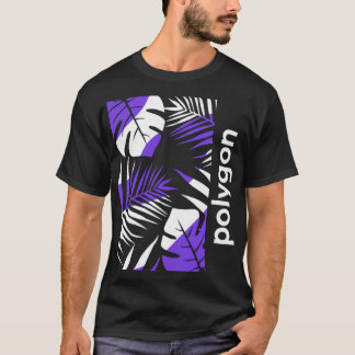 T-shirt Polygon MATIC Crypto Altcoin - Palme blanc violet 