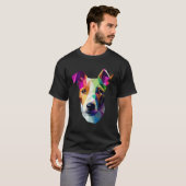 T-shirt Polygone Abstrait géométrique Jack Russell Poly Ar (Devant entier)