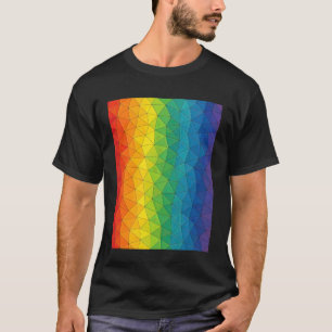 T-shirt Polygone Abstrait Triangle Géométrique Arc-en-ciel