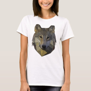 T-shirt Polygone Wolf Mosaïque triangulaire Formes polyart