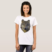 T-shirt Polygone Wolf Mosaïque triangulaire Formes polyart (Devant entier)