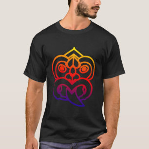 T-shirt Polynésie Maori Tiki Face Tatouage Tribal Nouvelle